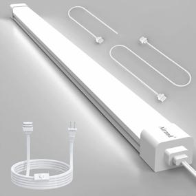 img 4 attached to Waterproof Linkable 4FT LED Shop Light With Switch, 5000K 36W Wall Light For Garage Workbench - Airand Plug In Ceiling Light, Ideal Plug In Lighting Solution For Ceiling And Under Cabinet Fixtures.