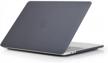 frost black macbook pro 16-inch protective cover by se7enline - compatible with 2021/2020/2019 models featuring retina display and touch bar touch id logo