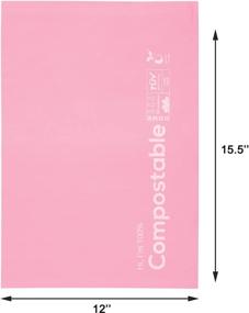 img 1 attached to 🌿 Pack of 50 Eco-Friendly Compostable Poly Mailers, 12x15.5 inch Biodegradable Pink Shipping Bags, Sustainable Packaging Envelopes for Mailing Supplies