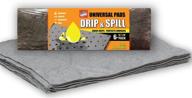 🧽 oil eater drip & spill universal pads 6-pack - absorb liquids, oil, grease & more - car, truck, rv, motorcycle & tools - 15"x18" grey логотип