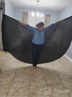 img 1 attached to 🧚 MUNAFIE Belly Dance Isis Wings with Sticks: Perfect Adult Costume for Halloween Carnival Performance review by Andrew Amzallag