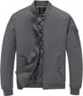 men's quilted bomber jacket full zip winter flight padded work outerwear logo