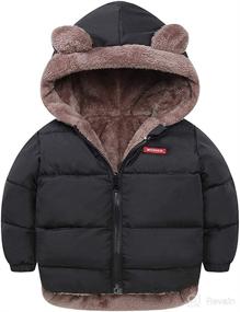 img 4 attached to 🧥 Warm and Stylish ARTMINE Baby Toddler Winter Down Coats with Hoods, Sizes 12M - 5Y