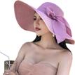 summer straw hat with wide brim for women - foldable, uv protection, perfect for beach and outdoor activities logo
