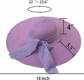 img 2 attached to Summer Straw Hat With Wide Brim For Women - Foldable, UV Protection, Perfect For Beach And Outdoor Activities