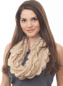 img 3 attached to 🧣 StylesILove Oversized Ruffle Knitted Infinity Scarves & Wraps for Women: Perfect Accessory!