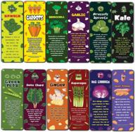 60-pack of vegetable bookmarks for kids - perfect for teacher rewards, classroom incentives, and educational gifts for boys and girls logo