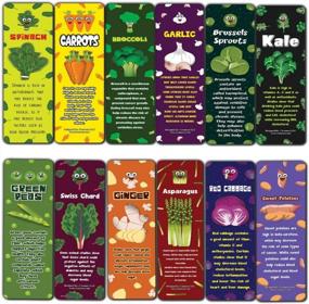 img 4 attached to Набор из 60 овощных закладок для детей — идеально подходит для поощрения учителей, поощрений в классе и образовательных подарков для мальчиков и девочек