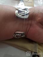 img 1 attached to 🔱 Silver Plated Brass Cuff with Intricately Braided Wire for Richera review by Marcus Freeman