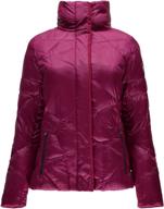 spyder womens geared synthetic jacket women's clothing via coats, jackets & vests logo