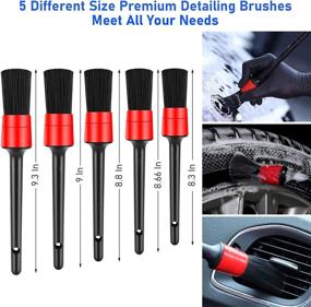 img 1 attached to 🚘 Jaronx 15 PCS Car Detailing Brush Set: Ultimate Exterior and Interior Car Detail Kit for Wheels, Leather, and more!