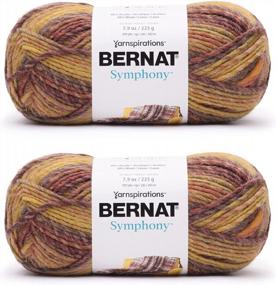 img 3 attached to 2 Pack Of Bernat Symphony Autumn Maple Yarn - 225G/8Oz - Nylon - 5 Bulky - 309 Yards - Perfect For Knitting And Crochet Projects