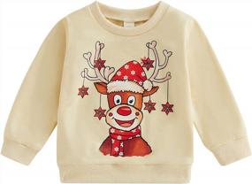 img 4 attached to Cozy Long Sleeve Unisex Toddler Pullover Sweatshirt For Fall And Winter - Ideal For Baby Boys And Girls