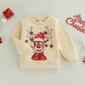 img 3 attached to Cozy Long Sleeve Unisex Toddler Pullover Sweatshirt For Fall And Winter - Ideal For Baby Boys And Girls