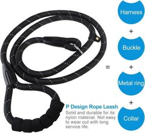 img 1 attached to UEETEK Dog Slip Collar Choke Leash: Reflective P-Leash for Training, Running, Walking & Hiking