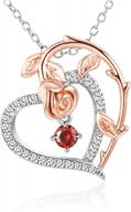 ожерелье snzm из стерлингового серебра с камнем в форме сердца - идеальный подарок для особых случаев логотип
