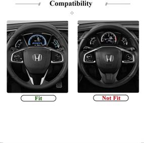 img 3 attached to 🚗 Carbon Fiber Steering Wheel Sticker Trim for Honda Civic 2016-2021 - TopDall