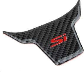 img 2 attached to 🚗 Carbon Fiber Steering Wheel Sticker Trim for Honda Civic 2016-2021 - TopDall