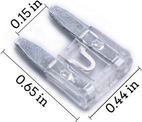 img 3 attached to 100 упаковок автомобильных предохранителей 25 AMP APM/ATM 32V Предохранители Mini Blade 25A для защиты от короткого замыкания Автомобильный предохранитель (25 AMP)