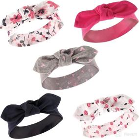 img 4 attached to 👶 Hudson Baby Cotton and Synthetic Headbands for Infant Girls