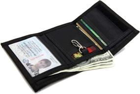 img 3 attached to 👝 Trifold Canvas Camouflage Wallet with Zipper - Stylish Men's Accessory for Wallets, Card Cases & Money Organizers