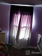 img 1 attached to Yakamok Rod Pocket Ombre Room Darkening Curtains For Bedroom, Light Blocking Gradient Purple And Greyish White Thermal Insulated Curtains Drapes For Living Room(2 Panels, 52X84 Inches) review by Becky Maldonado