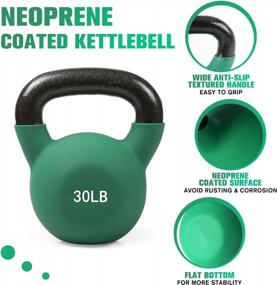 img 3 attached to 5-50 LB RitFit Neoprene Coated Kettlebell - Perfect For Full Body Workouts, Cross-Training & More!