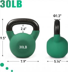 img 2 attached to 5-50 LB RitFit Neoprene Coated Kettlebell - Perfect For Full Body Workouts, Cross-Training & More!