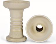 ancient white hookah bowl kitosun clay phunnel shisha bowl with heat management system and foils for big clouds! logo