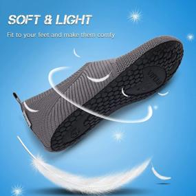 img 2 attached to VIFUUR Unisex Knitted Barefoot Sock Shoes, Soft Indoor Slippers With Non-Slip Rubber Sole For Men Women Yoga Aqua Socks