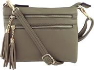 👜 brentano multi-zipper crossbody handbag with accents - women's handbags & wallets: crossbody bags logo