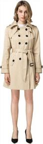 img 3 attached to NANJUN Women'S Double-Breasted Trench Coat Classic Lapel Overcoat Slim Outerwear Waterproof Coat With Belt Buckle