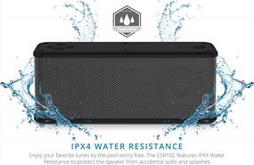 img 3 attached to Ematic RuggedLife Water Resistant Portable Bluetooth Speaker And Charger With Hands-Free Calling - Silver, Blue (Model: ESR102)