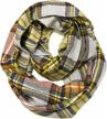 bowbear soft touch winter warm tartan infinity scarf - women's wrap shawl logo