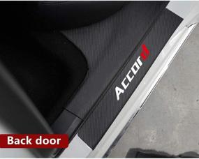 img 2 attached to Накладка на дверь автомобиля, накладка на порог, кожа, наклейка из углеродного волокна для Honda Accord 10th (накладка на порог автомобиля (4 шт./компл.))