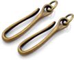 antique brass fish hook keychain holder belt clip leathercraft accessories - set of 2 (70x16 mm) by craftmemore logo