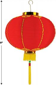 img 3 attached to Chinese Good Luck Wishing Lantern With Tassel - Traditional Asian Paper Ornament Decoration For New Year'S Eve Party Supplies - Small Size In Red And Gold By Beistle