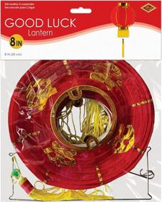 img 1 attached to Chinese Good Luck Wishing Lantern With Tassel - Traditional Asian Paper Ornament Decoration For New Year'S Eve Party Supplies - Small Size In Red And Gold By Beistle