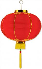 img 4 attached to Chinese Good Luck Wishing Lantern With Tassel - Traditional Asian Paper Ornament Decoration For New Year'S Eve Party Supplies - Small Size In Red And Gold By Beistle