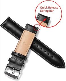 img 2 attached to 🔗 JL BAND 18mm Quick Release Genuine Leather Strap