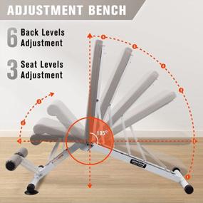 img 2 attached to RitFit Adjustable / Foldable Utility Weight Bench For Home Gym, Weightlifting And Strength Training - Bonus Workout Poster With 35 Total Body Exercises