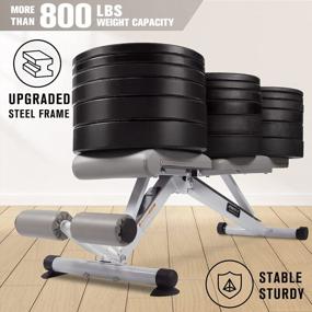 img 1 attached to RitFit Adjustable / Foldable Utility Weight Bench For Home Gym, Weightlifting And Strength Training - Bonus Workout Poster With 35 Total Body Exercises