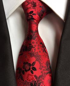 img 3 attached to Men'S Silk Tie Cravat Jacquard Floral Pattern Wedding Necktie For Special Occasions