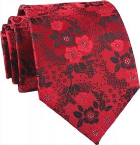 img 4 attached to Men'S Silk Tie Cravat Jacquard Floral Pattern Wedding Necktie For Special Occasions