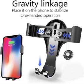 img 2 attached to 📱 Enhanced LUNQIN Car Phone Holder 2018-2020 Volkswagen Atlas | Auto Accessories Navigation Bracket | Stylish Interior Decoration | Mobile Cell Phone Mount