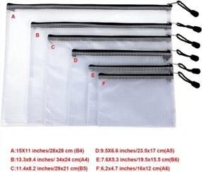 img 2 attached to Oaimyy-A6 Plastic Mesh Zipper Pouch Document Folders: Organize Your School And Office Supplies Efficiently With 12 Pcs Pack!