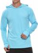 men's long sleeve sun protection fishing hoodie shirt with upf 50+ logo