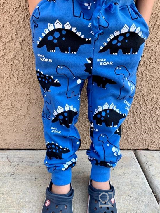 img 1 attached to 🚀 Boys' Clothing EULLA Rainbow Rocket Sweatpants Trousers review by Quinton Martinez