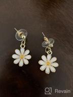 img 1 attached to 🌼 Daisy Flower Stud Earrings: Adorable Chrysanthemum Dangle Earring, Delicate Sun Flower Drop Earring for Women/Girls' Jewelry review by Naomi Snyder