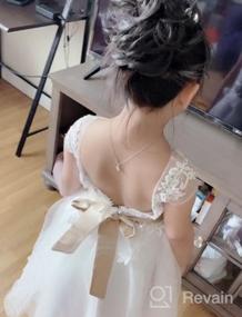 img 5 attached to 👰 Bow Dream Vintage Embroidered Wedding Girls' Attire